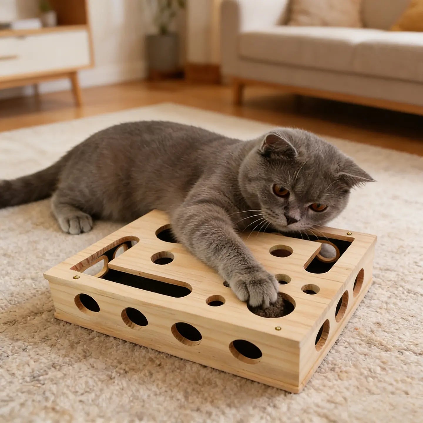 Transform Your Cat's Nail Care Routine with the Cat Nail File Scratch Enrichment Box - A Fun, Stress-Free Solution for Indoor Cats!