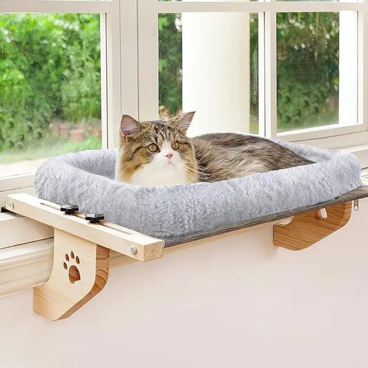 Cat Window Perch with Cushion Seat | Kin & Kibble