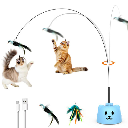 Interactive Cat Toy Wand for Indoor Play | Kin & Kibble