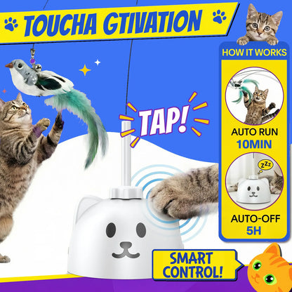 Interactive Cat Toy Wand for Indoor Play | Kin & Kibble