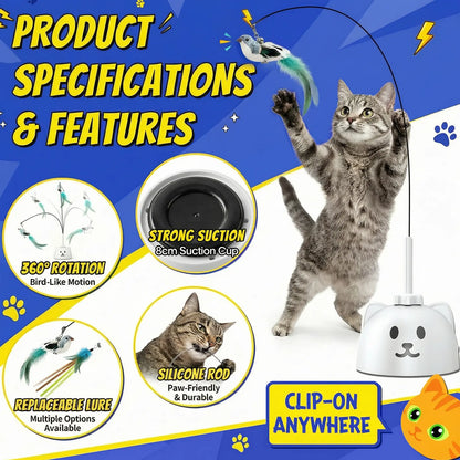 Interactive Cat Toy Wand for Indoor Play | Kin & Kibble