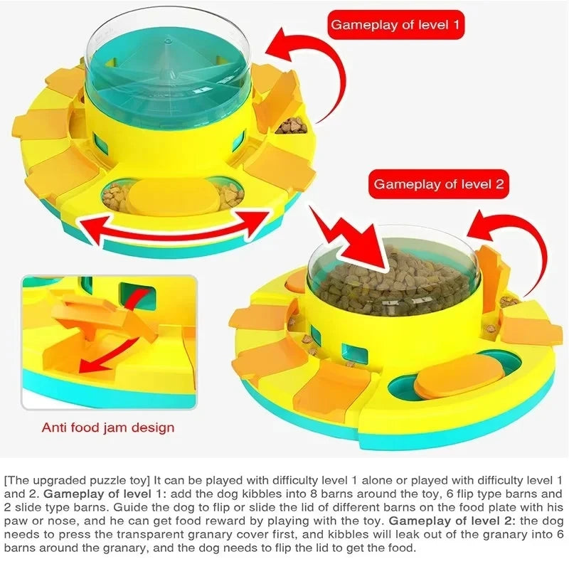 Interactive Dog and Cat Puzzle Feeder Toy