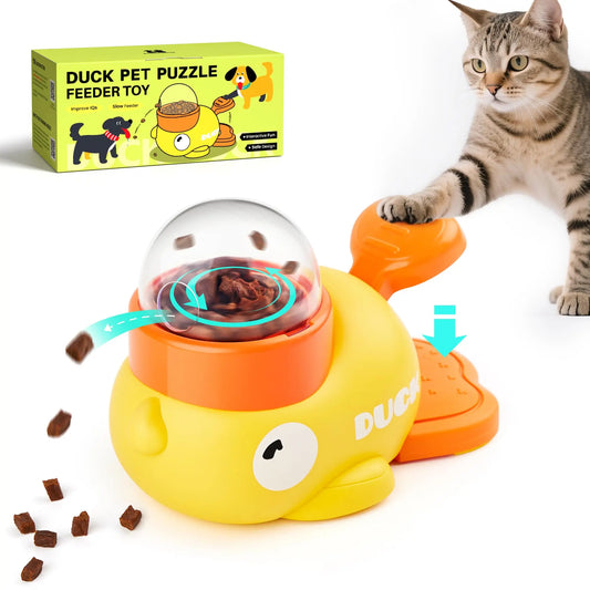Duck Cat Puzzle Treat Dispenser Toy | Kin & Kibble