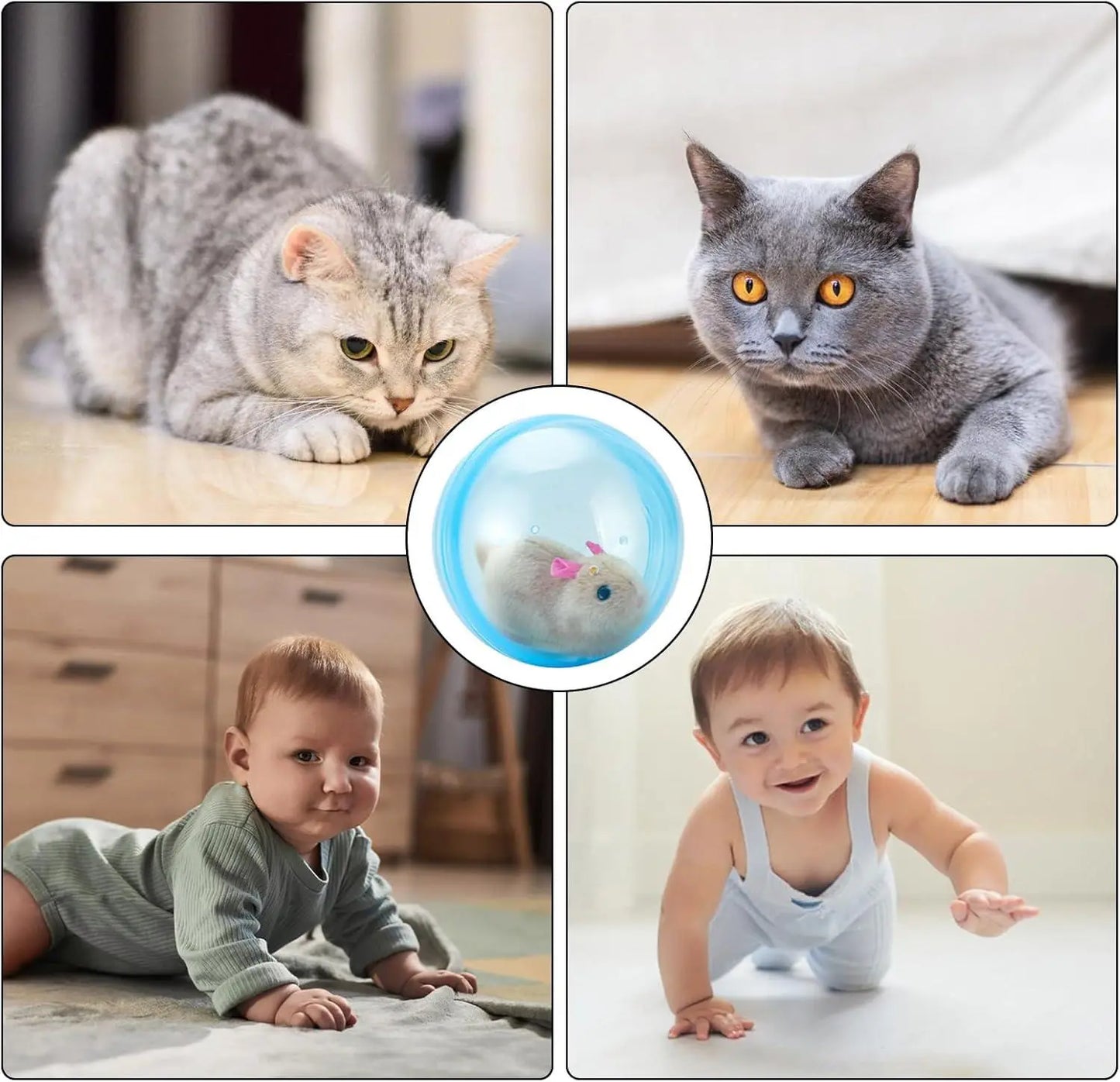 Auto-Rolling Smart Cat Toy for Indoor Play